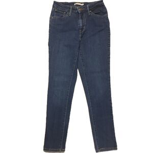 Levis 721 High Rise Skinny Womens 27 (Fits 26x27) Jeans Stretch Blue Denim